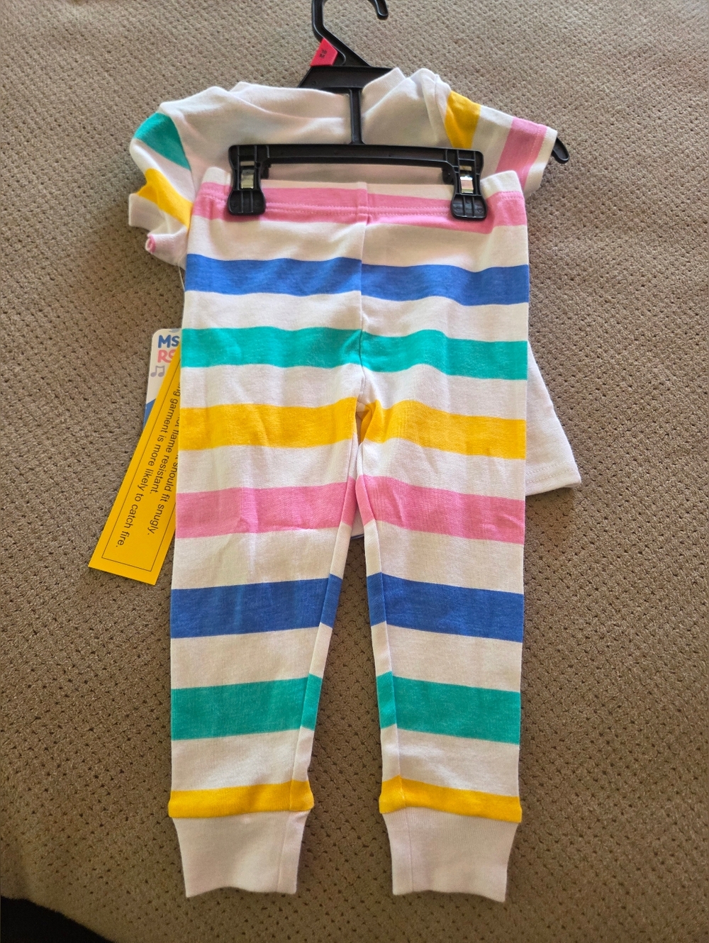 New Ms Rachel Toddler 18 months Short Sleeve Top and Pants Pajama Set, 2-Piece - Picture 5 of 9
